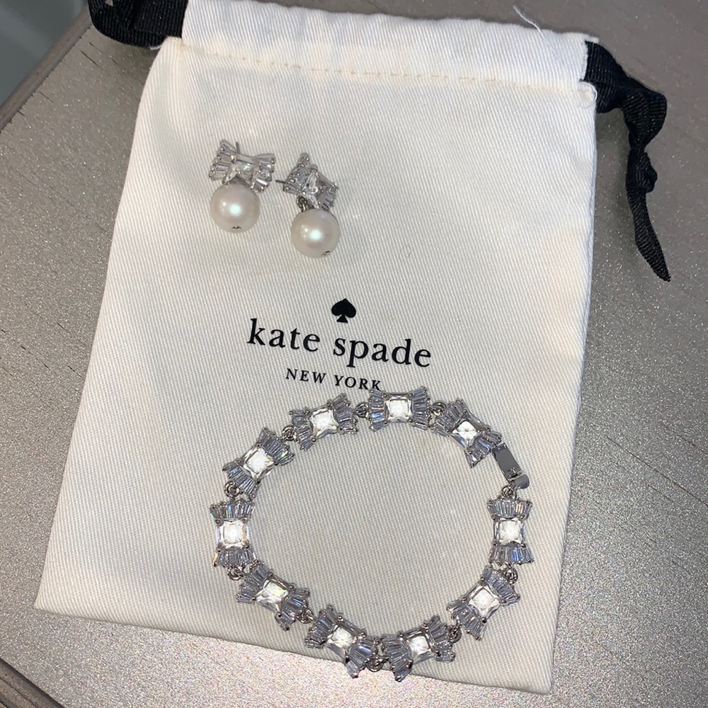 Kate Spade matching earring and bracelet set